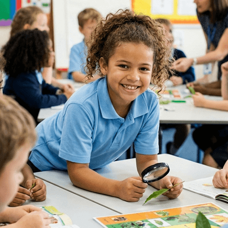 Enfants en classe à Ecolma
